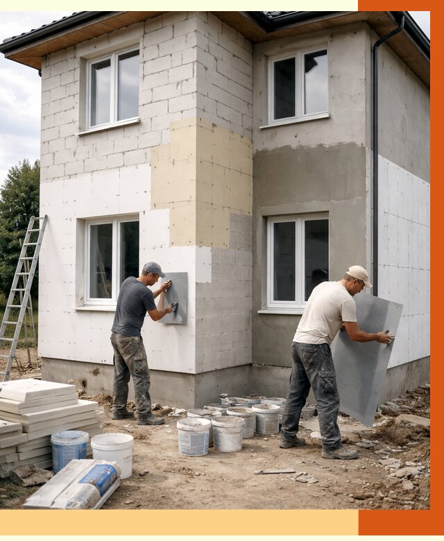Утепление дома из газобетона в Тайшете от 4362 руб./м² — заказать у ТепломастерТшт