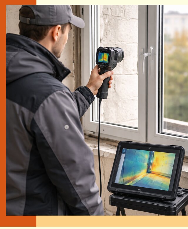 Тепловизионное обследование дома в Тайшете для выявления утечек тепла